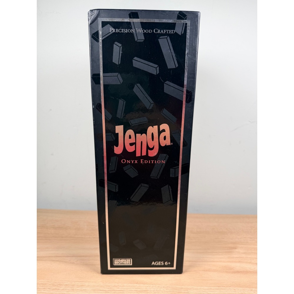 Jenga Onyx Edition COMPLETE Hasbro 2008 Tower Building Blocks Parker Brothers
